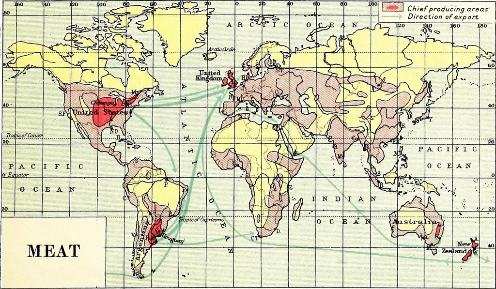 An illustration from An atlas of commercial geography, 1913, leaf 24