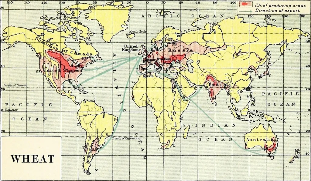 An illustration from An atlas of commercial geography, 1913, leaf 25