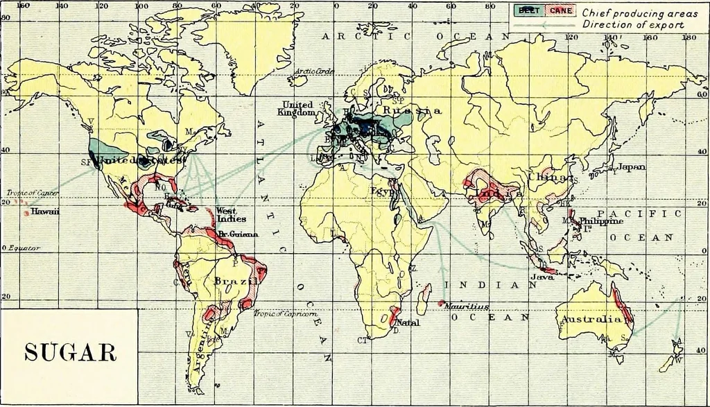 An illustration from An atlas of commercial geography, 1913, leaf 25