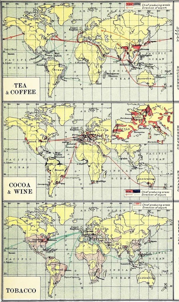 An illustration from An atlas of commercial geography, 1913, leaf 26