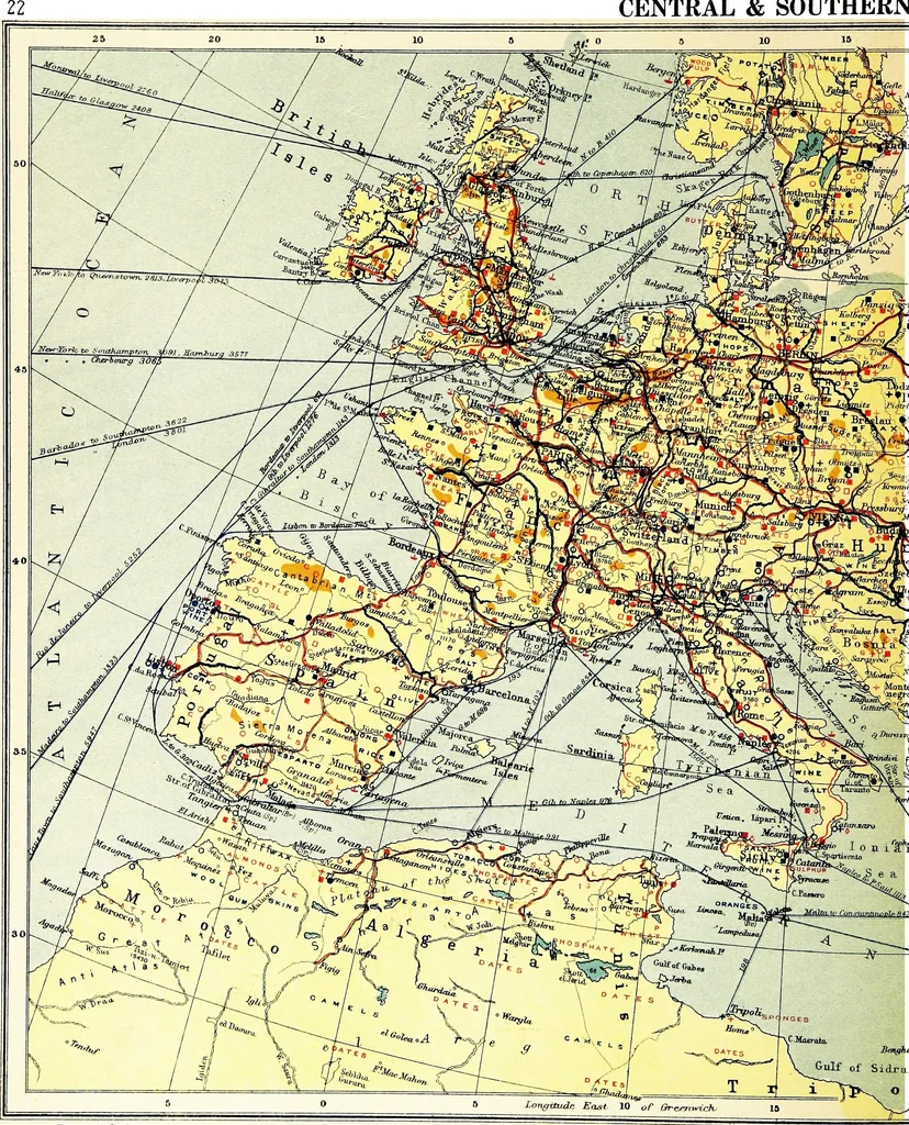 An illustration from An atlas of commercial geography, 1913, leaf 33