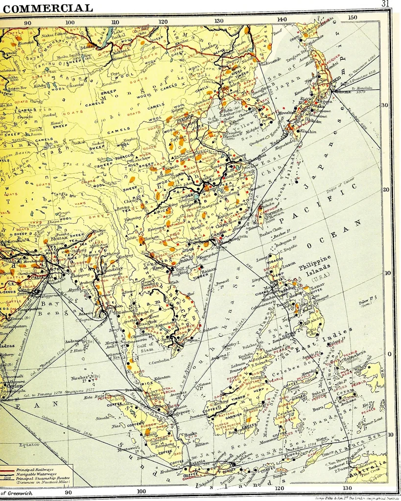 An illustration from An atlas of commercial geography, 1913, leaf 42