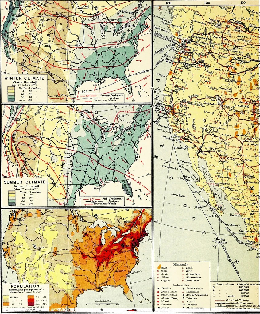 An illustration from An atlas of commercial geography, 1913, leaf 51