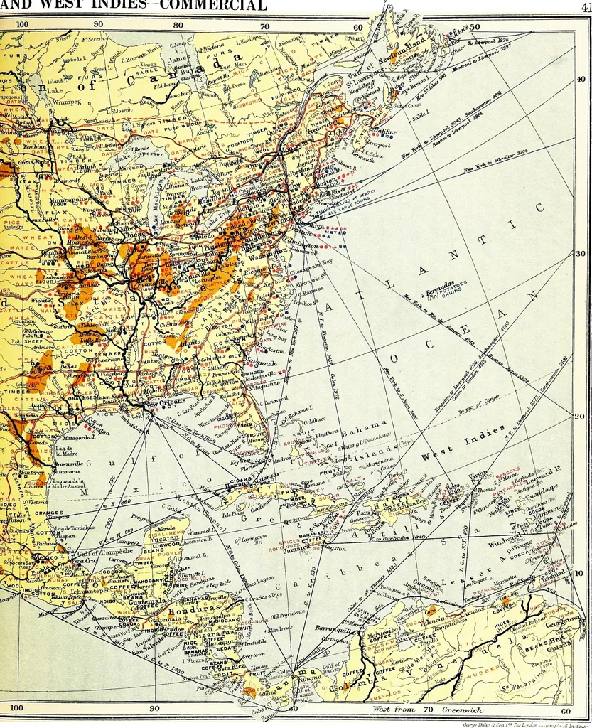 An illustration from An atlas of commercial geography, 1913, leaf 52