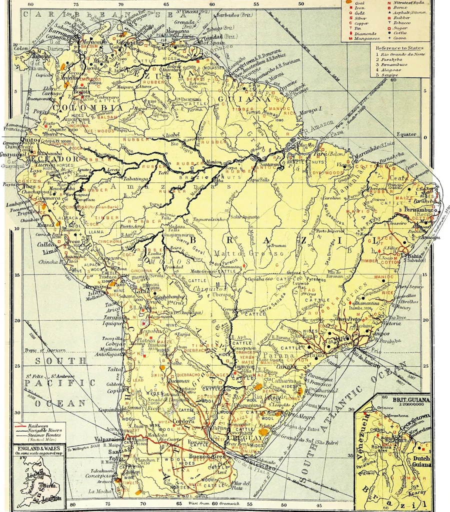 An illustration from An atlas of commercial geography, 1913, leaf 55