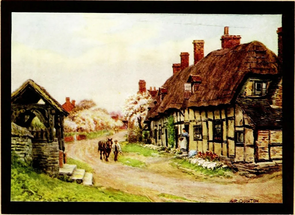 An illustration from The cottages and the village life of rural England, 1912, leaf 138