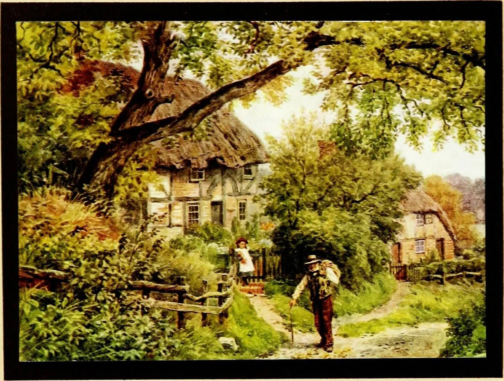 An illustration from The cottages and the village life of rural England, 1912, leaf 142