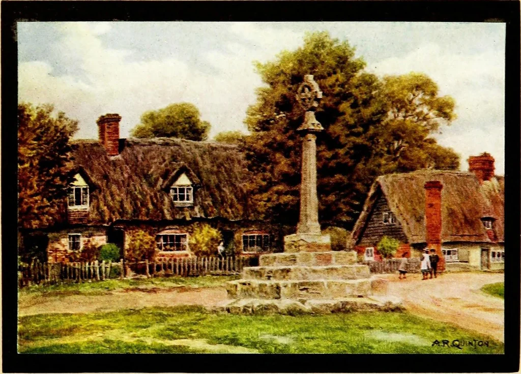 An illustration from The cottages and the village life of rural England, 1912, leaf 206