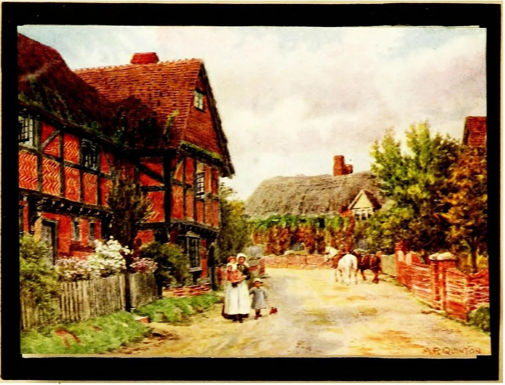 An illustration from The cottages and the village life of rural England, 1912, leaf 298