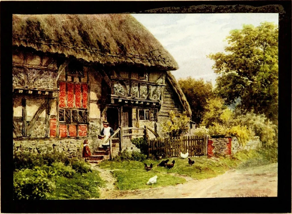 An illustration from The cottages and the village life of rural England, 1912, leaf 48