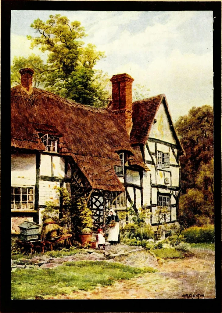 An illustration from The cottages and the village life of rural England, 1912, leaf 8