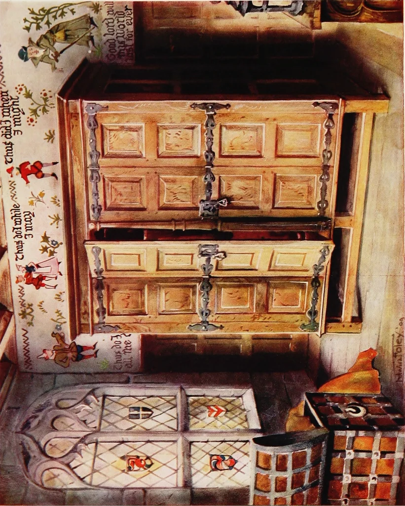 An illustration from The book of decorative furniture, its form, colour, & history, 1911, leaf 100