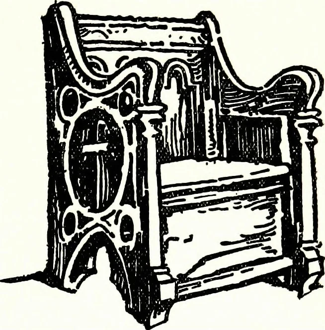 An illustration from The book of decorative furniture, its form, colour, & history, 1911, leaf 102