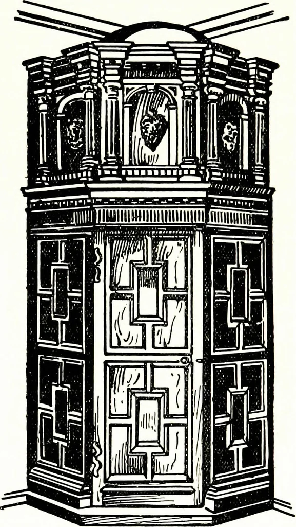 An illustration from The book of decorative furniture, its form, colour, & history, 1911, leaf 124