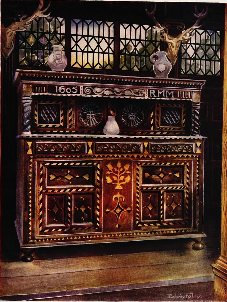 An illustration from The book of decorative furniture, its form, colour, & history, 1911, leaf 130