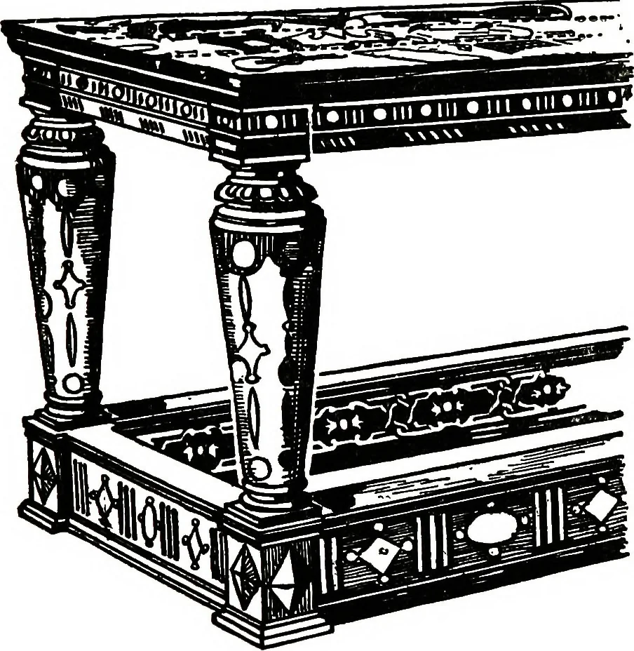 An illustration from The book of decorative furniture, its form, colour, & history, 1911, leaf 132