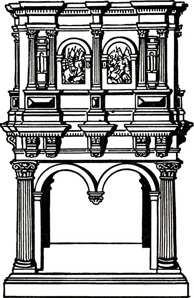 An illustration from The book of decorative furniture, its form, colour, & history, 1911, leaf 133