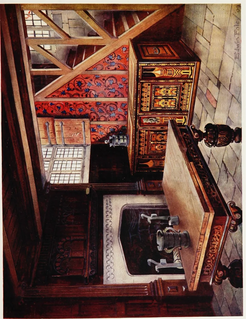 An illustration from The book of decorative furniture, its form, colour, & history, 1911, leaf 144