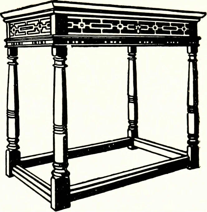 An illustration from The book of decorative furniture, its form, colour, & history, 1911, leaf 148