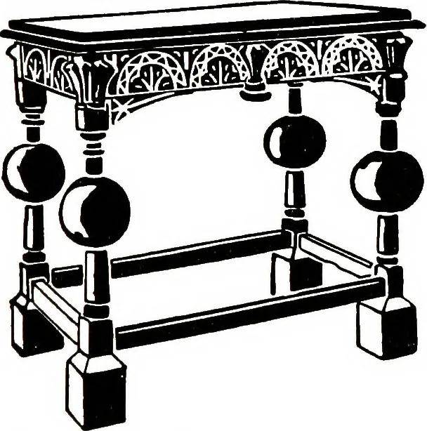 An illustration from The book of decorative furniture, its form, colour, & history, 1911, leaf 148
