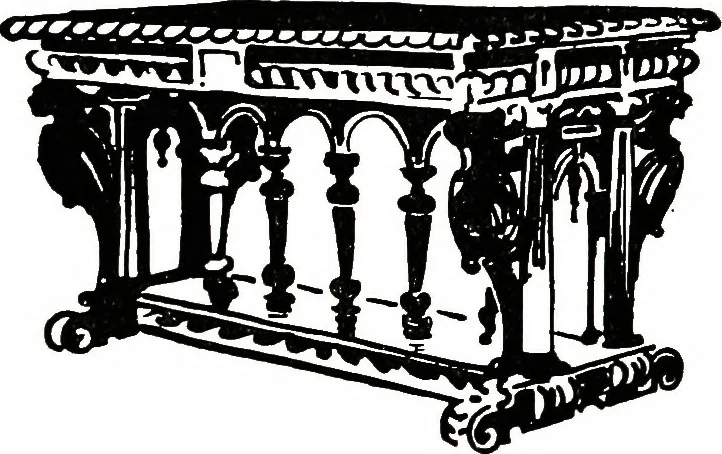 An illustration from The book of decorative furniture, its form, colour, & history, 1911, leaf 179