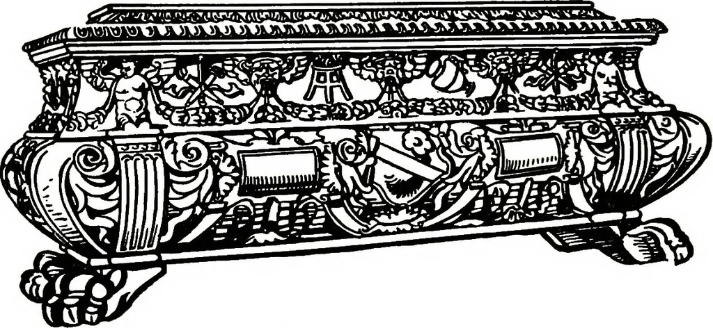 An illustration from The book of decorative furniture, its form, colour, & history, 1911, leaf 180