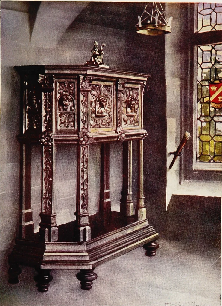 An illustration from The book of decorative furniture, its form, colour, & history, 1911, leaf 184