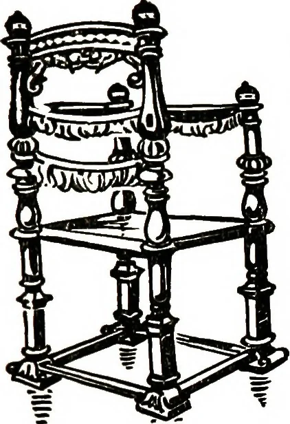 An illustration from The book of decorative furniture, its form, colour, & history, 1911, leaf 198