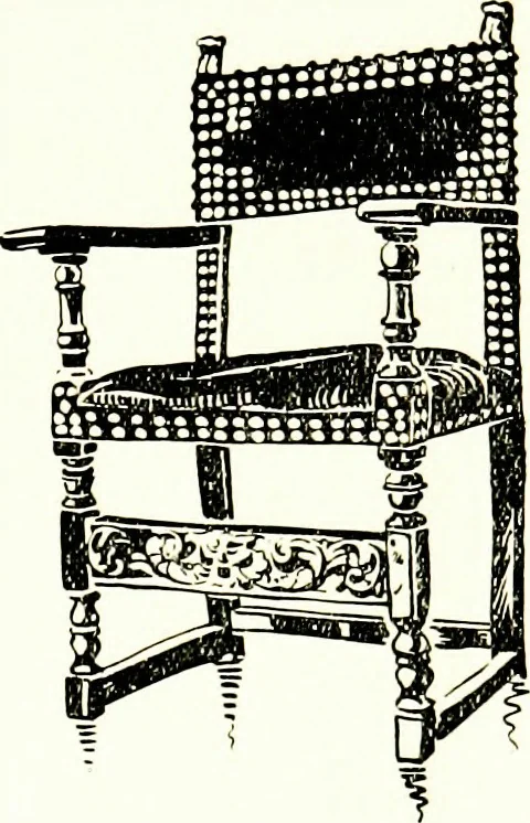 An illustration from The book of decorative furniture, its form, colour, & history, 1911, leaf 200