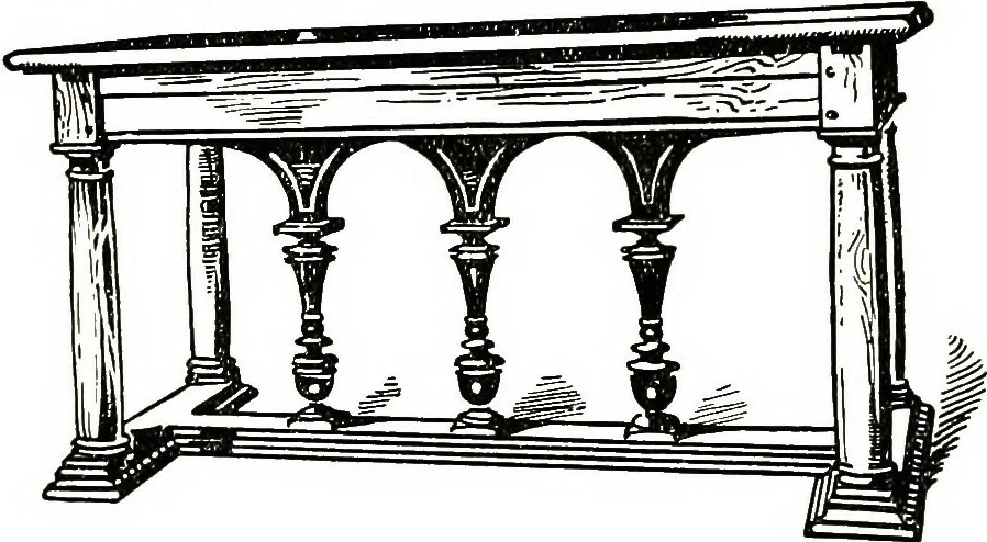 An illustration from The book of decorative furniture, its form, colour, & history, 1911, leaf 211
