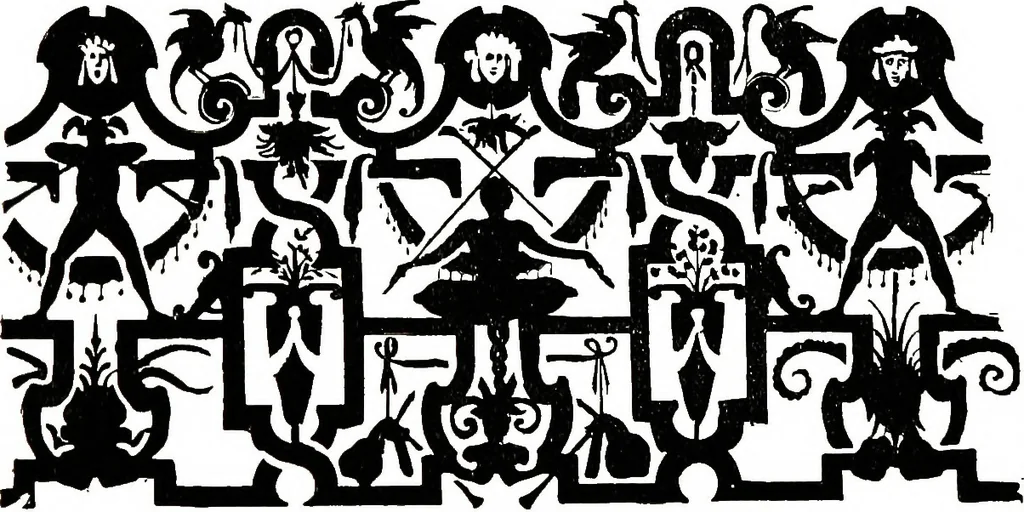 An illustration from The book of decorative furniture, its form, colour, & history, 1911, leaf 218