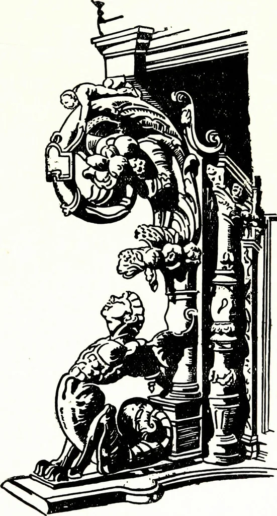 An illustration from The book of decorative furniture, its form, colour, & history, 1911, leaf 220