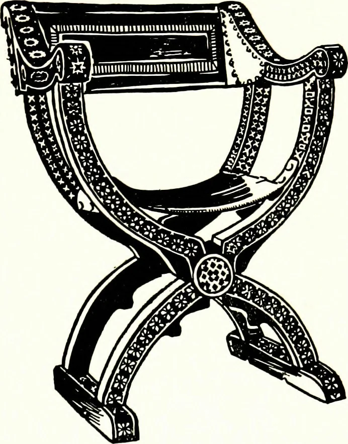 An illustration from The book of decorative furniture, its form, colour, & history, 1911, leaf 230