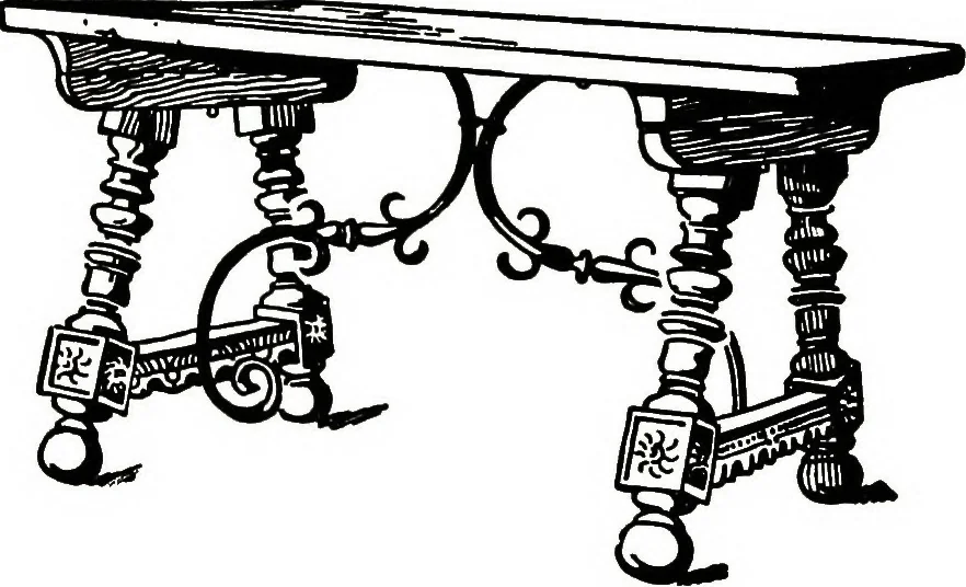 An illustration from The book of decorative furniture, its form, colour, & history, 1911, leaf 236