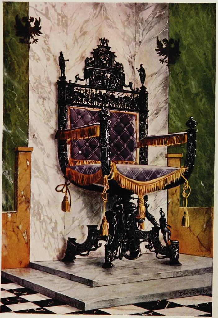 An illustration from The book of decorative furniture, its form, colour, & history, 1911, leaf 244