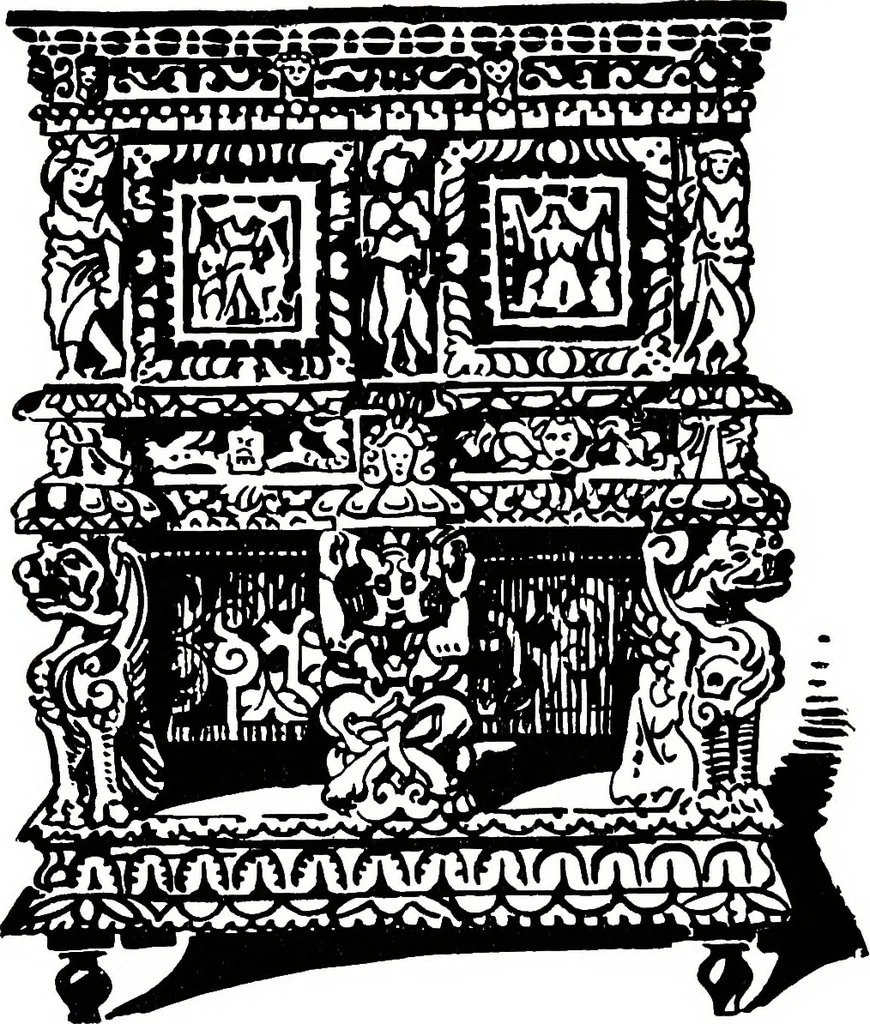 An illustration from The book of decorative furniture, its form, colour, & history, 1911, leaf 248
