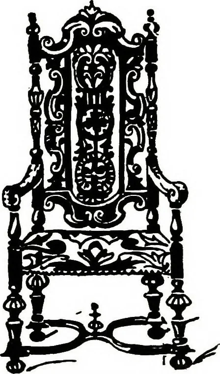 An illustration from The book of decorative furniture, its form, colour, & history, 1911, leaf 285