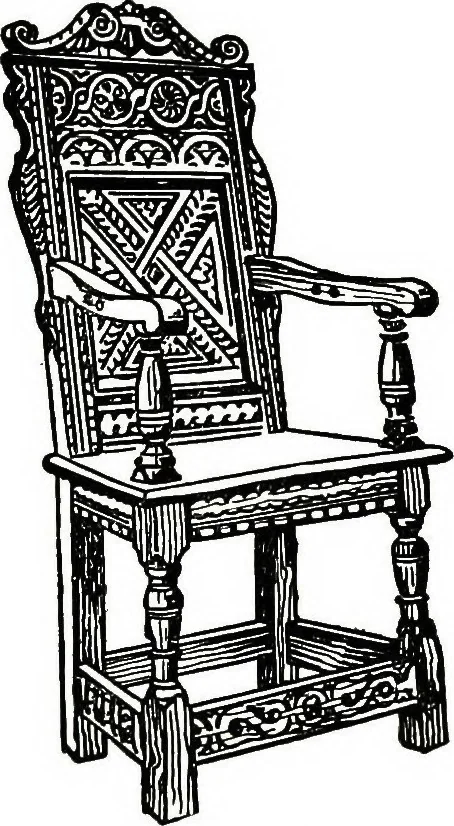 An illustration from The book of decorative furniture, its form, colour, & history, 1911, leaf 293