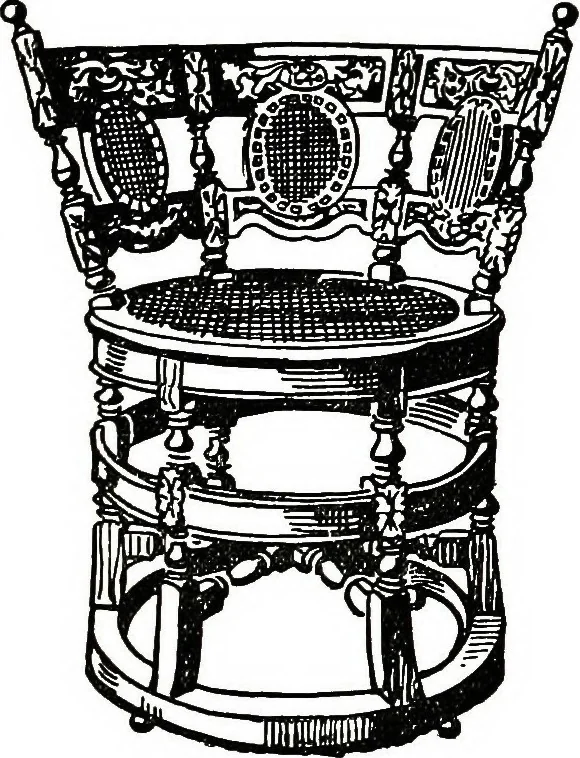 An illustration from The book of decorative furniture, its form, colour, & history, 1911, leaf 294