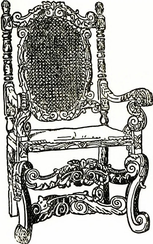 An illustration from The book of decorative furniture, its form, colour, & history, 1911, leaf 294