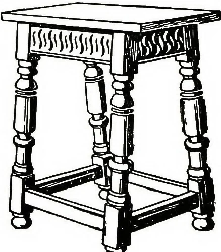 An illustration from The book of decorative furniture, its form, colour, & history, 1911, leaf 296