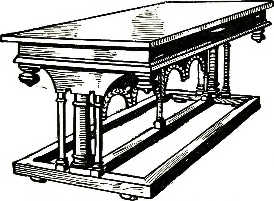 An illustration from The book of decorative furniture, its form, colour, & history, 1911, leaf 303