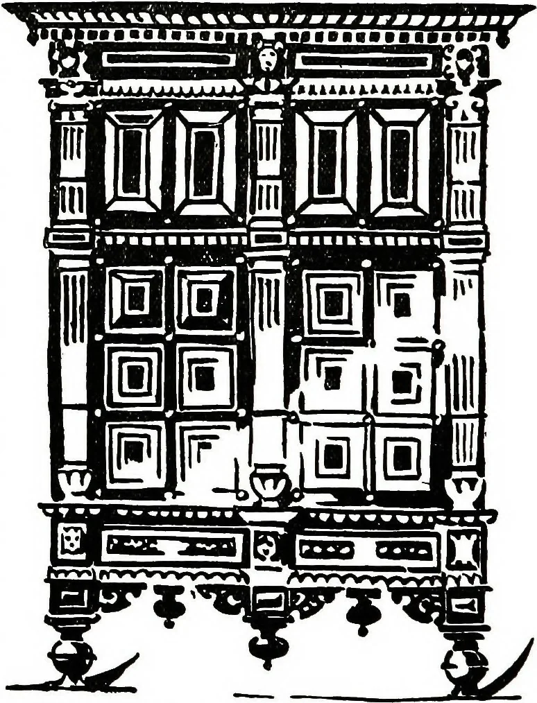 An illustration from The book of decorative furniture, its form, colour, & history, 1911, leaf 306