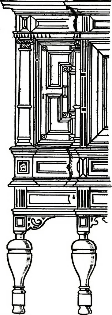 An illustration from The book of decorative furniture, its form, colour, & history, 1911, leaf 308