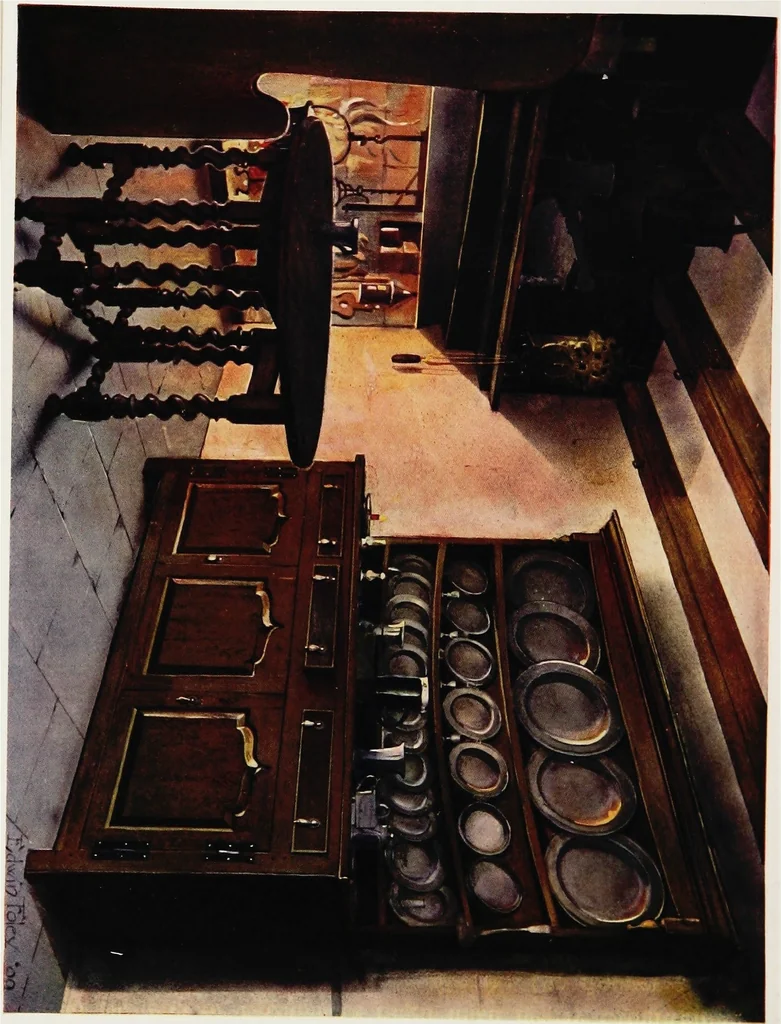 An illustration from The book of decorative furniture, its form, colour, & history, 1911, leaf 313