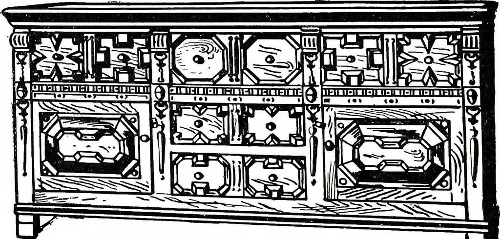 An illustration from The book of decorative furniture, its form, colour, & history, 1911, leaf 324