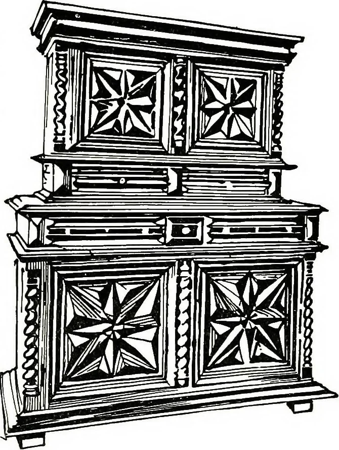 An illustration from The book of decorative furniture, its form, colour, & history, 1911, leaf 327