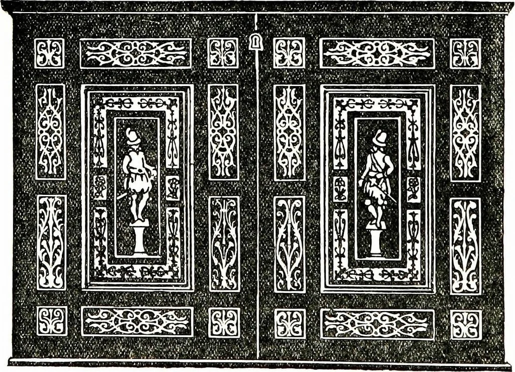 An illustration from The book of decorative furniture, its form, colour, & history, 1911, leaf 328