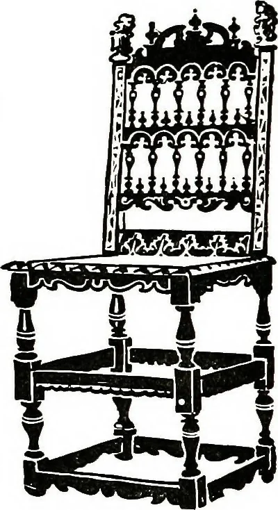 An illustration from The book of decorative furniture, its form, colour, & history, 1911, leaf 334