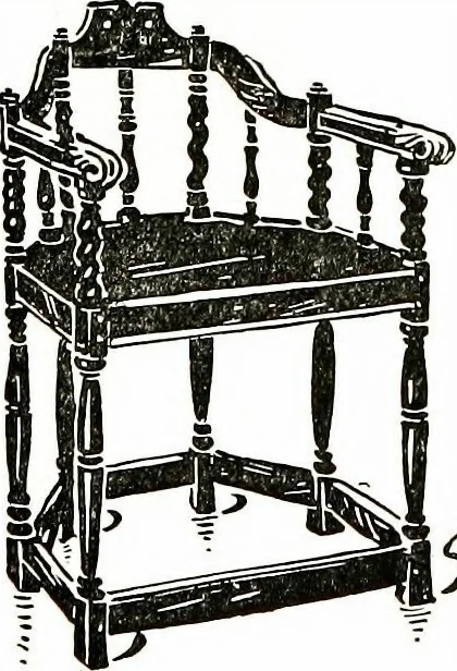 An illustration from The book of decorative furniture, its form, colour, & history, 1911, leaf 334